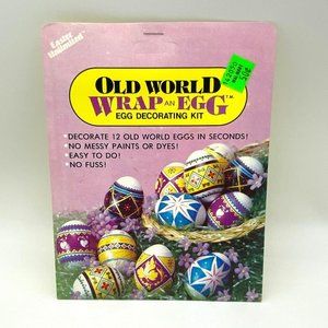 Vintage Easter Unlimited Old World Wrap an Egg, Egg Decorating Kit, 1986